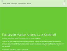 Tablet Screenshot of praxis-lutz.com
